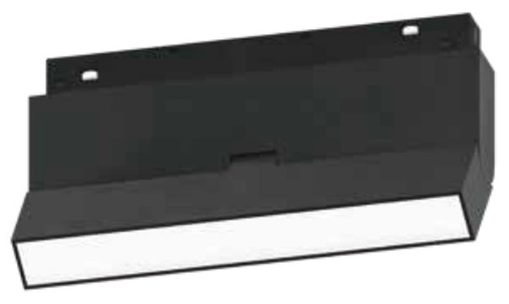 HS-CX003-12F 48V magnetic track bar light in black: 12W, 220 mm body with a PC diffuser face