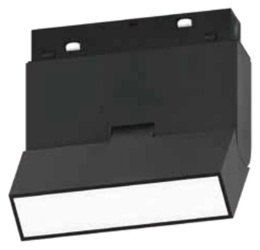 HS-CX003-6F 48V magnetic track bar light in black: 6W, 112 mm body with a PC diffuser face