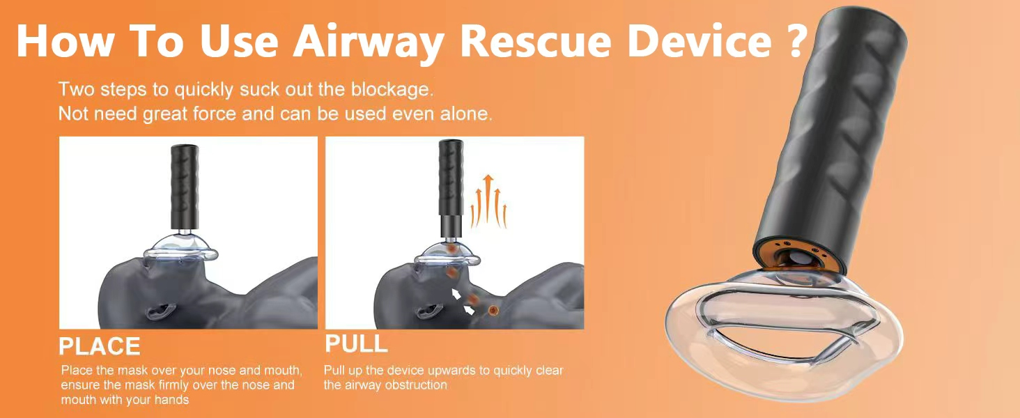 EasyPumpVac travel choking rescue kit with mask sizes for family use
