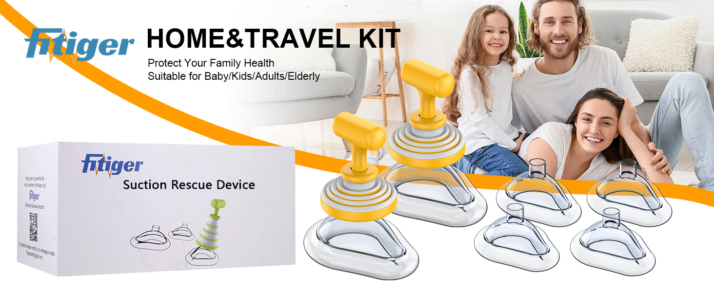 Fitiger FoldPumpVac choking rescue device home kit for family and travel safety