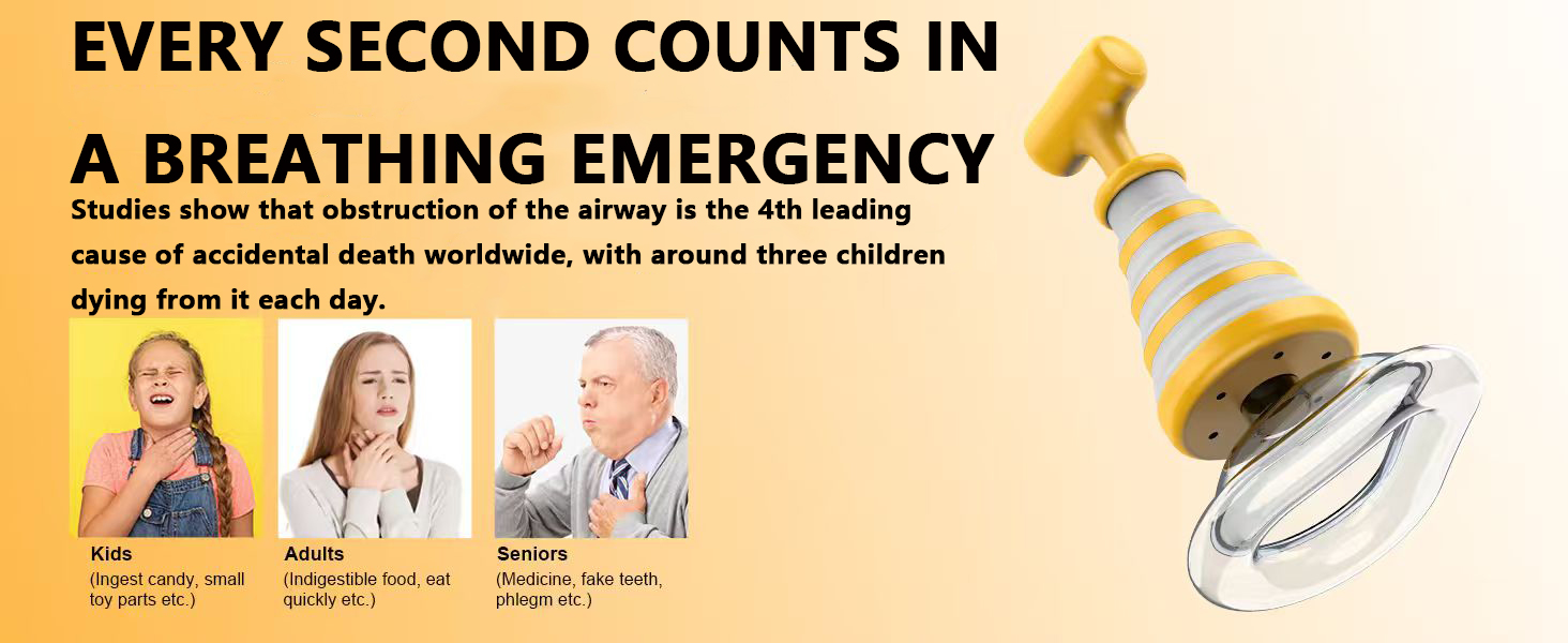 Portable anti choking rescue device for adults families and caregivers