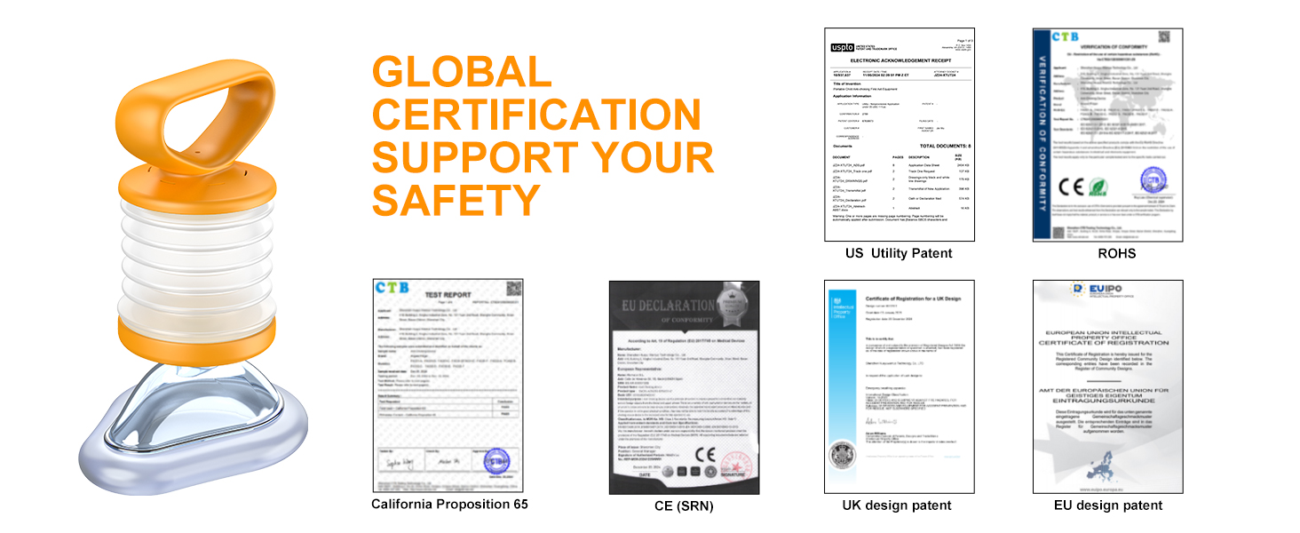 Fitiger LifoVox anti choking device certification and safety support documents
