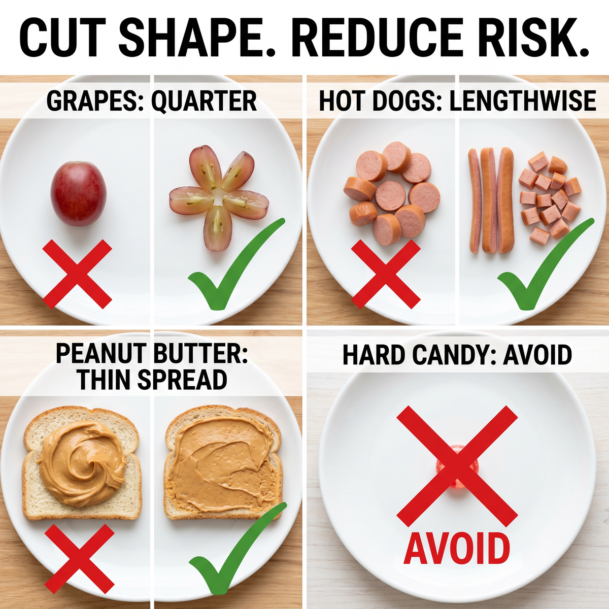 High risk school food modification for school choking safety planning