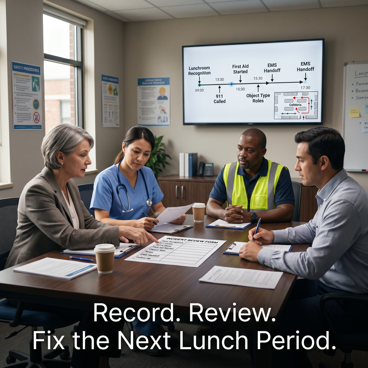 Post choking incident record and debrief