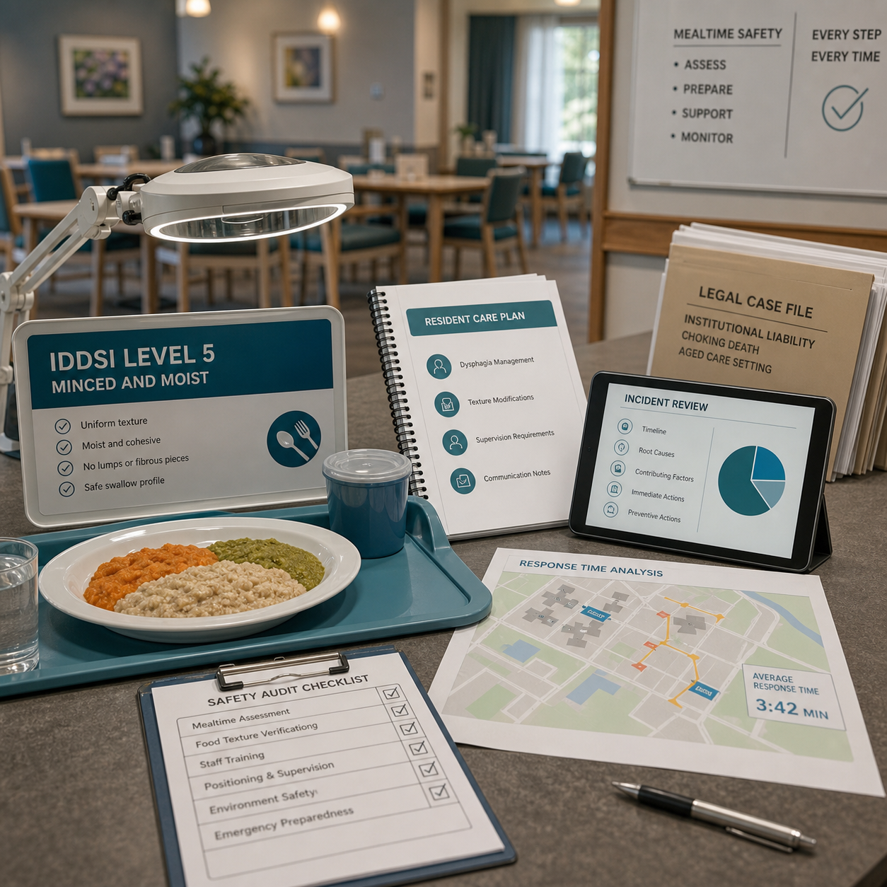 Aged care choking liability tray verification cover