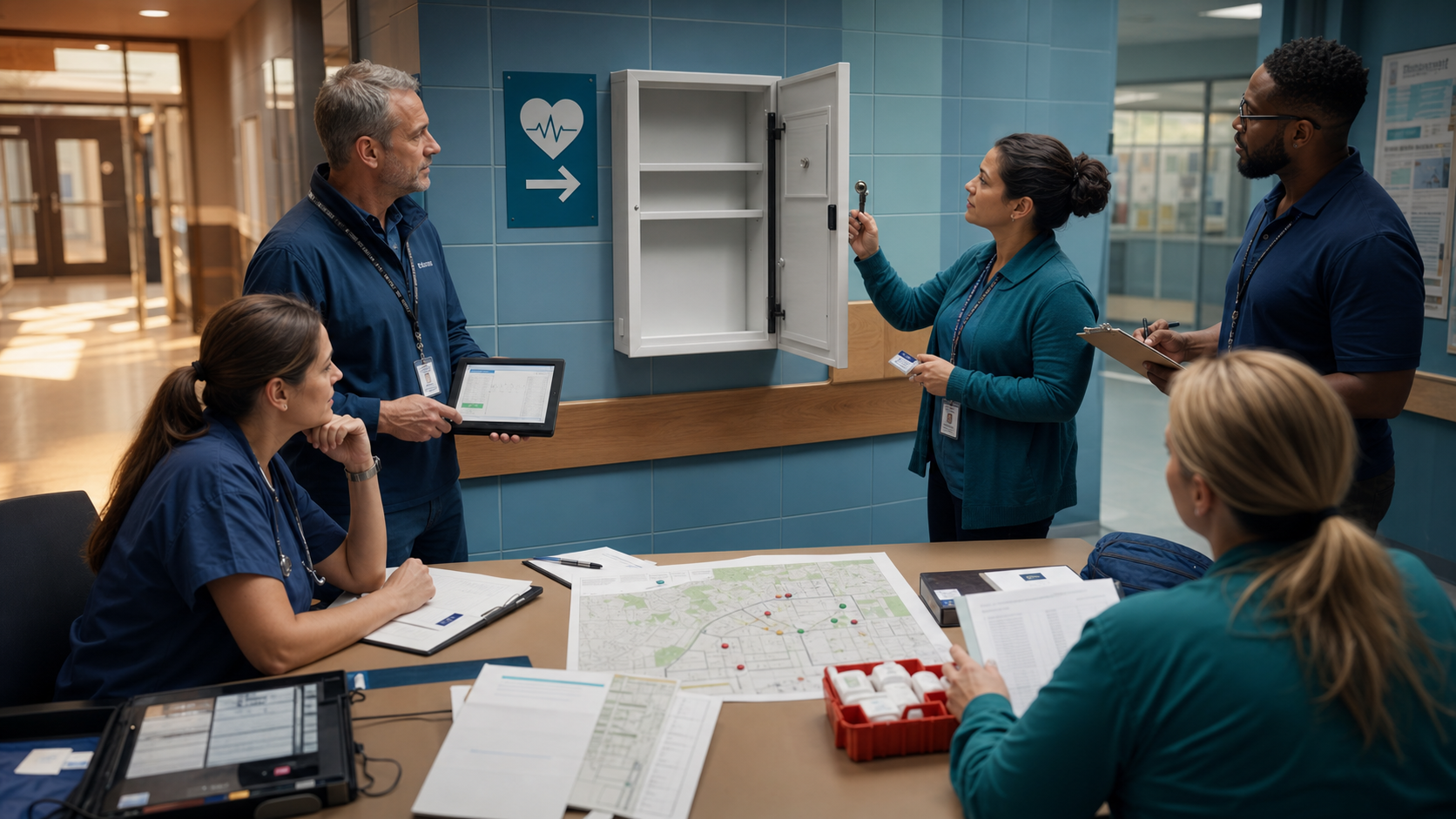 Final placement review checking location, access, environment, ownership, inspection, replacement, signage, records, and response boundaries
