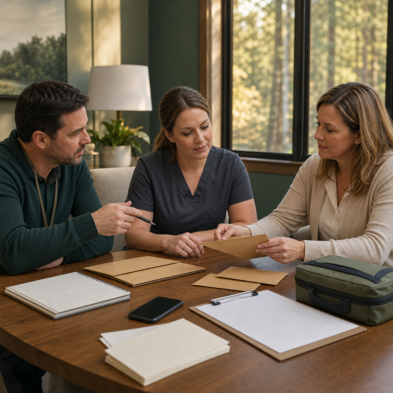 Family, school, and care leaders agree on a transition rule before an emergency, including roles, EMS call, and documentation