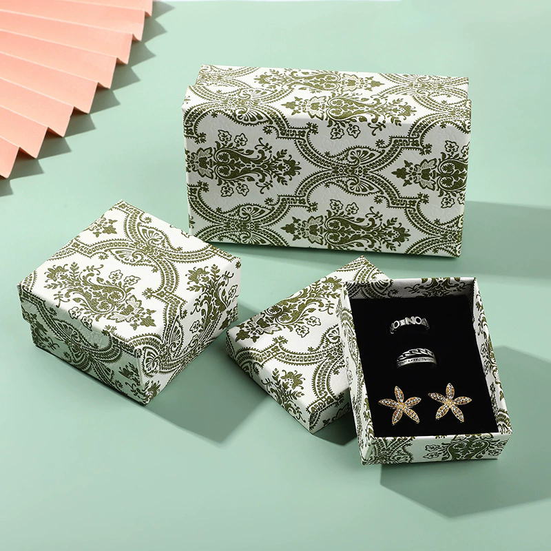 Paper jewelry packaging box for branded presentation planning