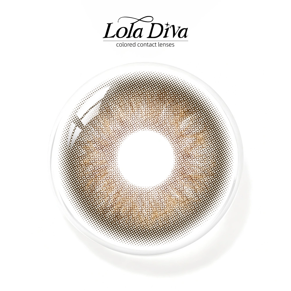 Autumn Haze Brown lens pattern with golden brown detail