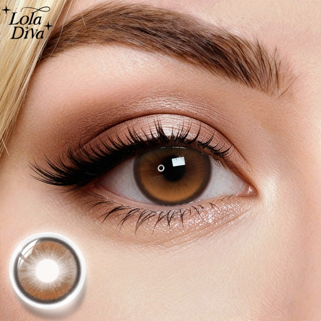 LolaDiva Aura Cocoa Brown 1-year contact lenses