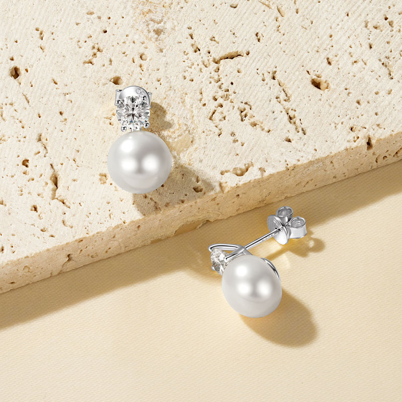 White freshwater pearl earring detail for everyday jewelry decisions