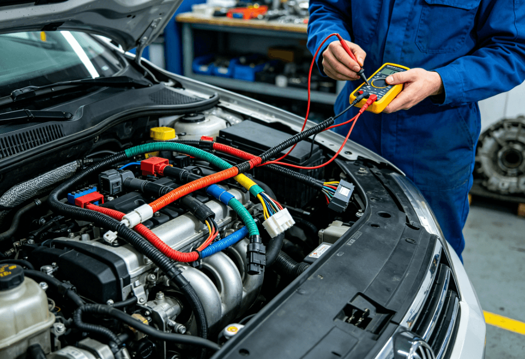 Custom cable assembly and wiring harness