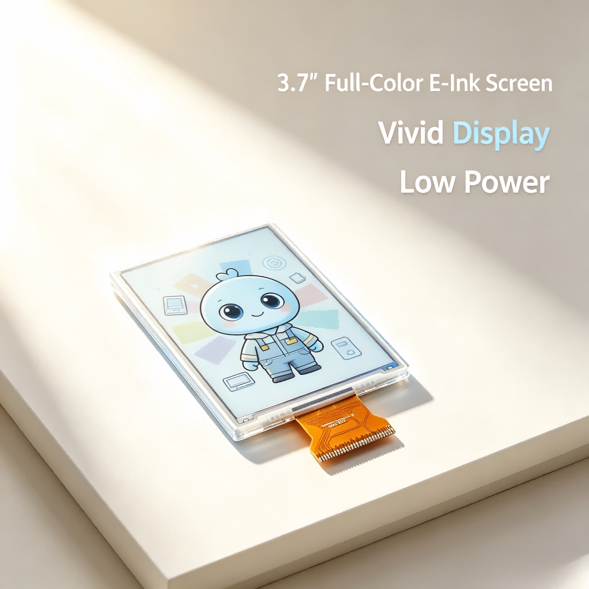 3.7 inch full-color e-paper display
