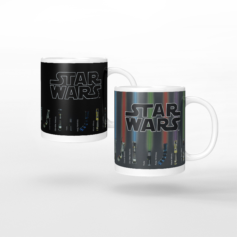 Gaming-inspired color-changing ceramic coffee mug
