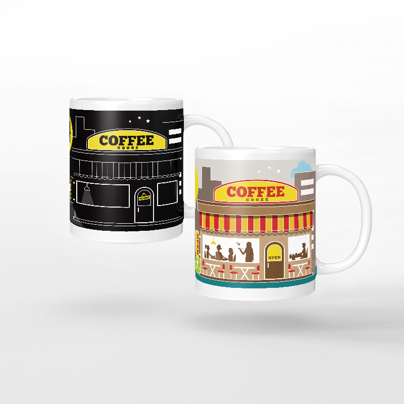 Heat Reveal Ceramic Mugs