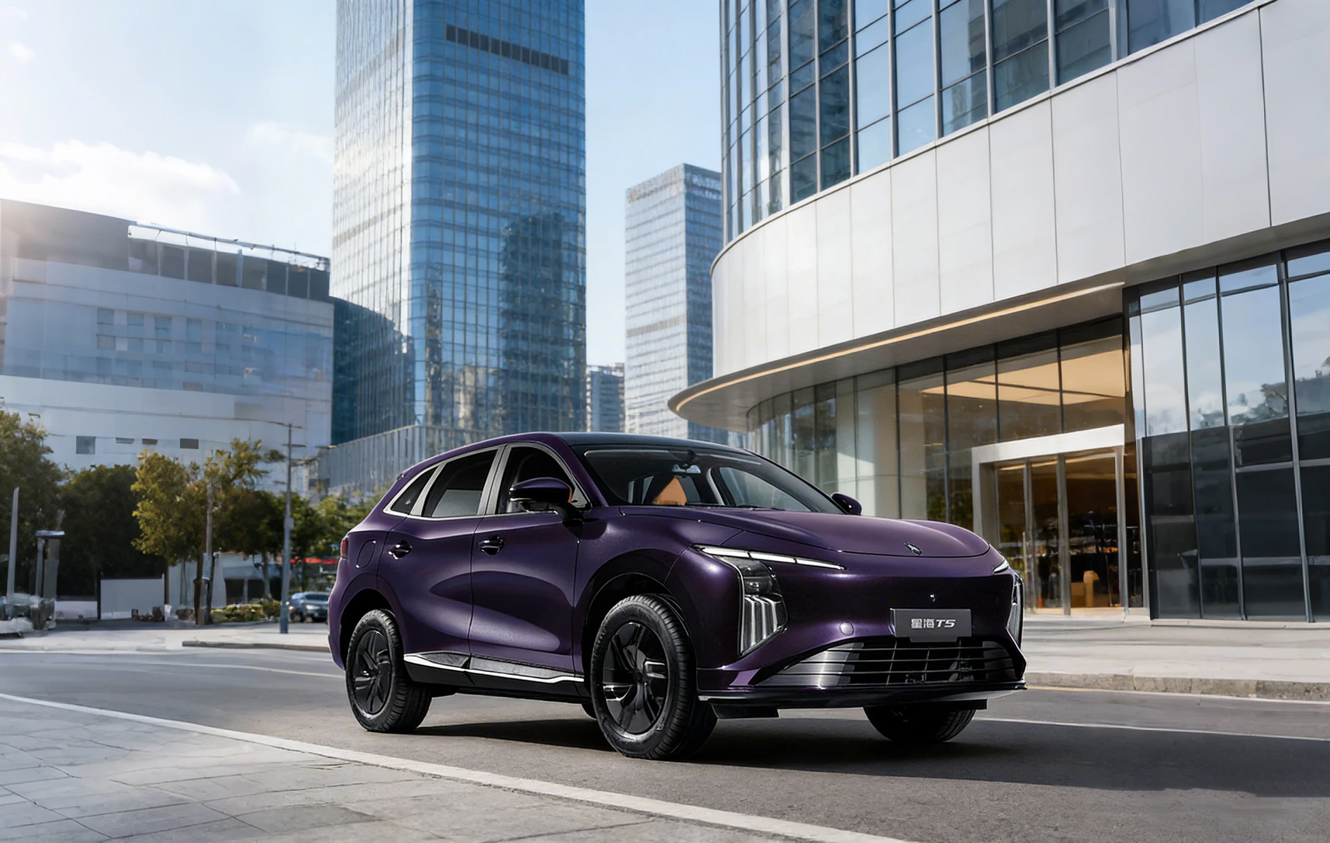 The Dongfeng Xinghai T5 pure electric SUV emphasizes its high efficiency in urban use.
