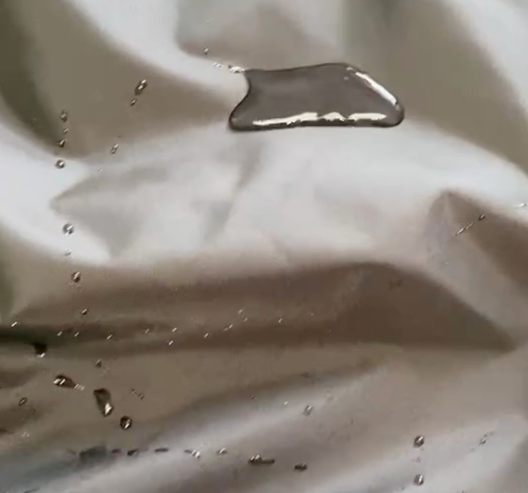 Waterproof changing robe outer shell detail