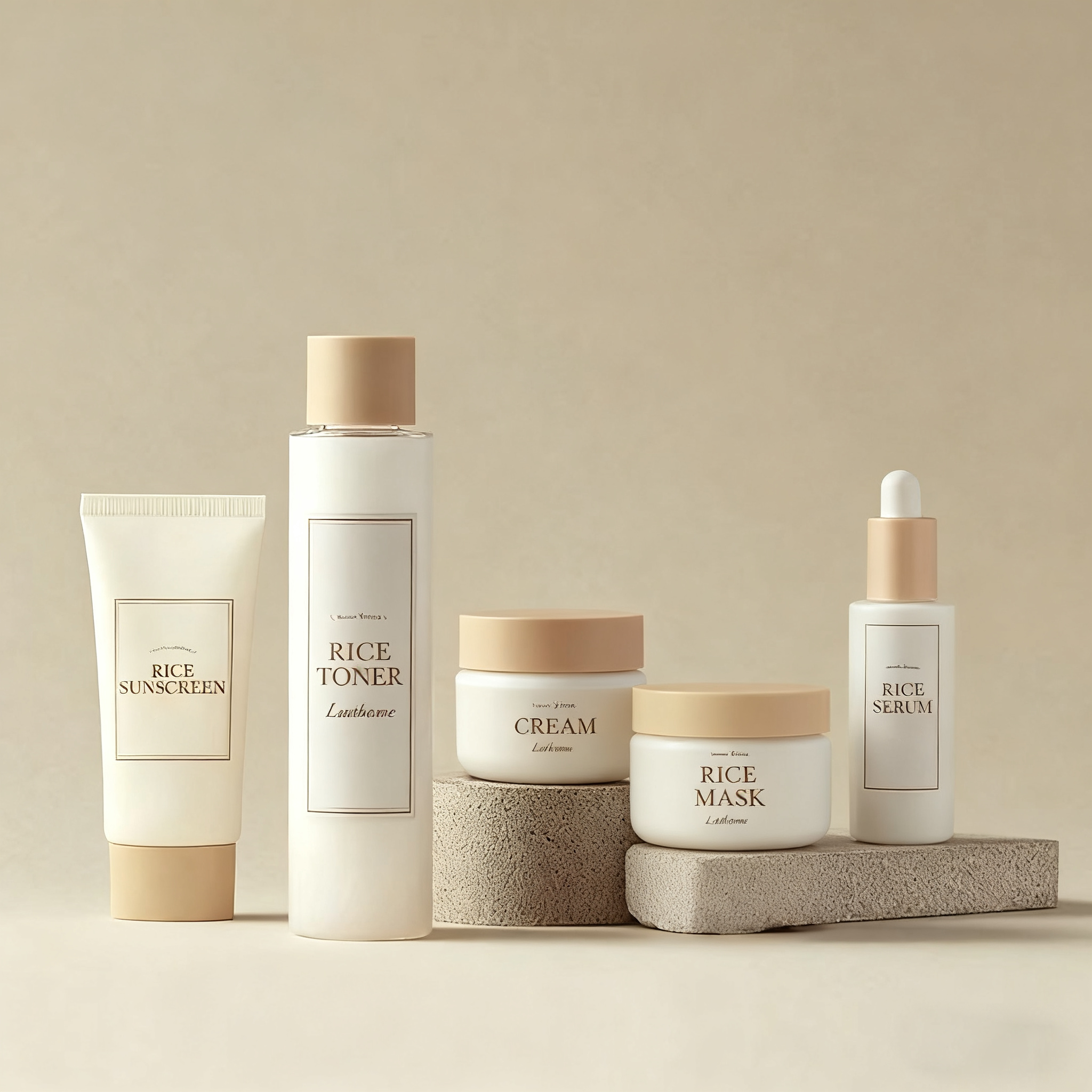 OEM Natural Vegan Anti-Aging Facial Cream Toner Set Hyaluronic Acid Whitening Vitamin C Glutathione Collagen Skin Care Set - detail image 3