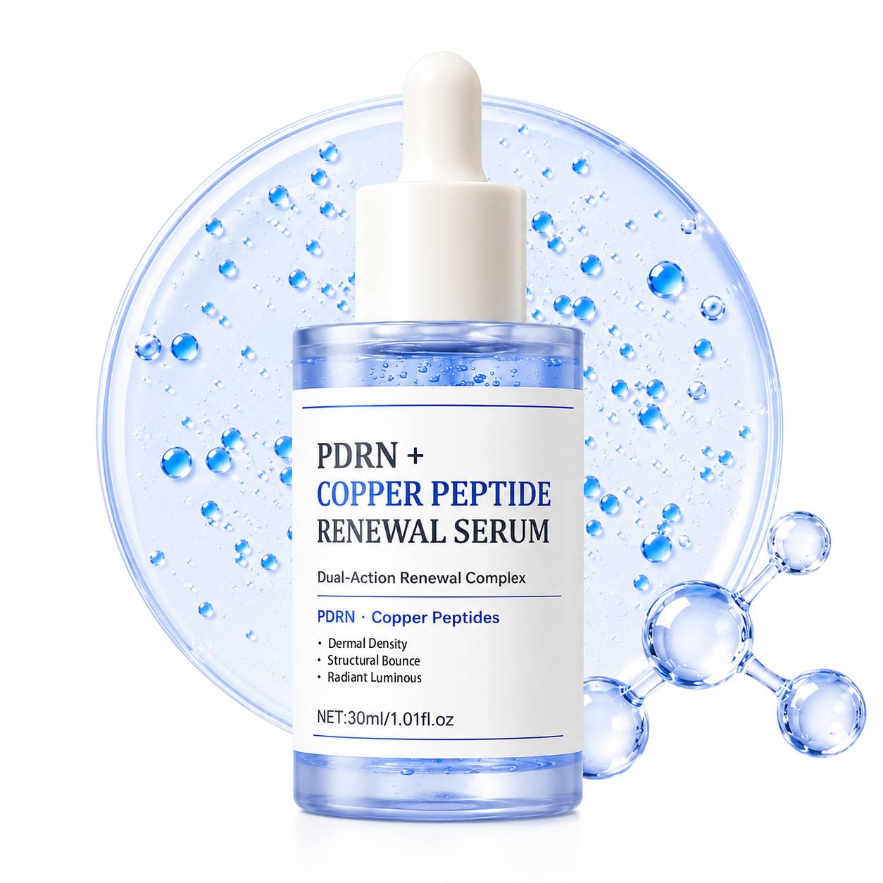 Lanthome PDRN copper peptide face serum bottle
