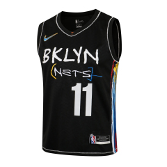 NBA City Edition Nets V-Neck Black No. 11 (Hot Pressed)