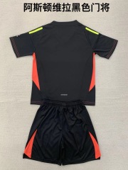 24-25 Aston Villa Black Goalkeeper Kids+Adult Set