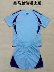 25-26 Real Madrid Blue Concept Edition Kids+Adult Set