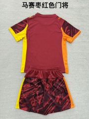 25-26 Marseille Jujube Red Goalkeeper Kids+Adult Set