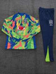 25-26 Brazil blue-green camouflage style kids+adult training uniform