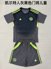 25-26 Celtics Grey Black Goalkeeper Kids+Adult Set