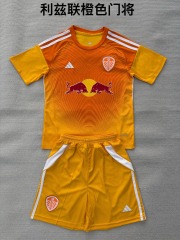 25-26 Leeds United Orange Goalkeeper Kids+Adult Set
