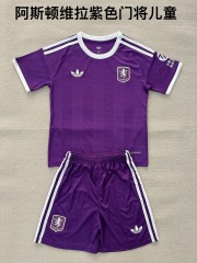25-26 Aston Villa Purple Goalkeeper Kids+Adult Set