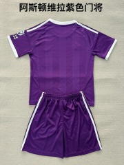 25-26 Aston Villa Purple Goalkeeper Kids+Adult Set
