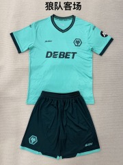 25-26 Wolverhampton Wanderers away kids+adult set