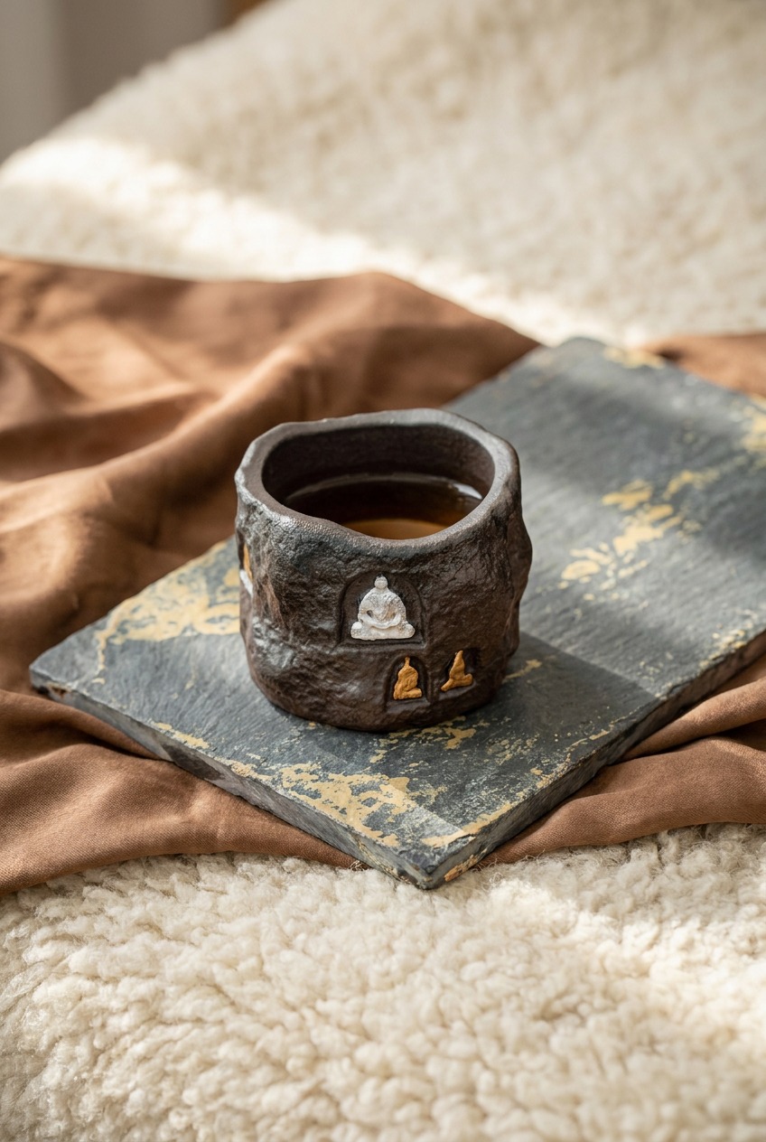 Minimal, inviting pin about the best tea cup material for flavor and style, with ceramic and porcelain cups arranged for a tea guide.