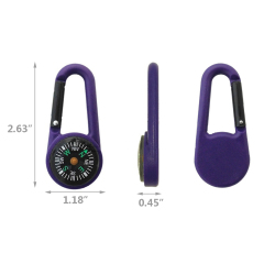 Plastic Carabiner Compass Key Chain