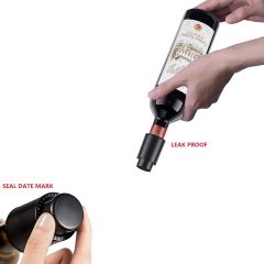 Vacuum Wine Bottle Stopper With Date Mark