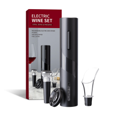 Black Plastic 4 IN 1 Automatic Electric Wine Opener