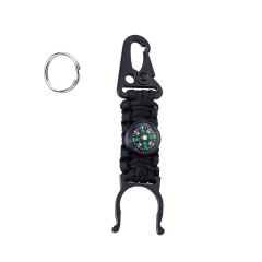 Key Chain Compass Survivor Rope With Bottle Holder