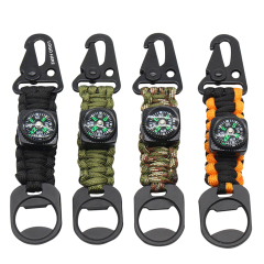 Key Chain Survivor Rope With Bottle Opener Compass