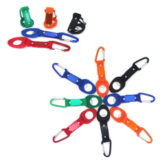 Carabiner Keyring Bottle Holder With Strap Metal Plate