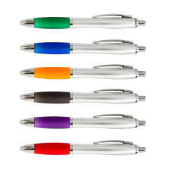 Silver Barrel Click Pen