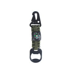 Key Chain Survivor Rope With Bottle Opener Compass