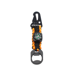 Key Chain Survivor Rope With Bottle Opener Compass