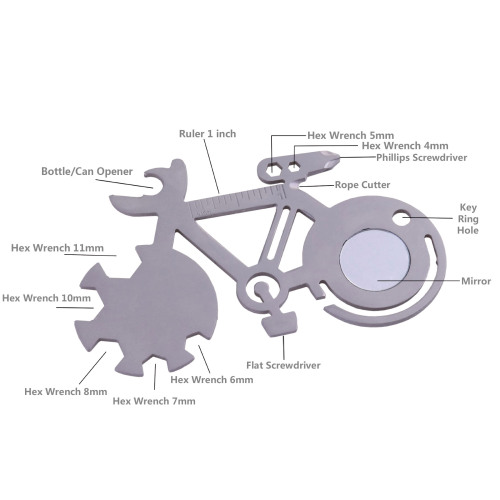 Bicycle Wrench Opener With Mirror