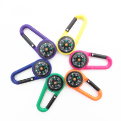 Plastic Carabiner Compass Key Chain