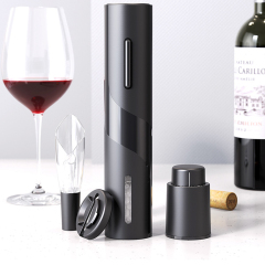 4 IN 1 Black Plastic Automatic Electric Wine Opener