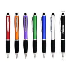 Colorful Click Pen With Stylus