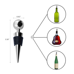Ball Top Wine Cork Bottle Stopper
