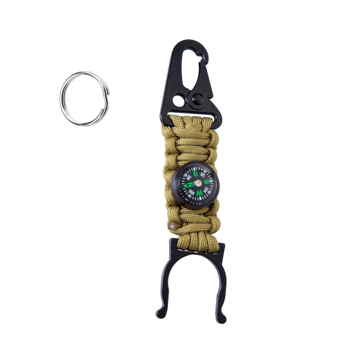 Key Chain Compass Survivor Rope With Bottle Holder