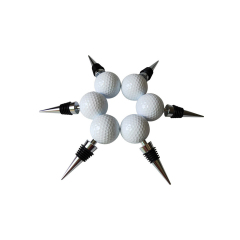 Golf Ball Shaped Wine Cork Bottle Stopper